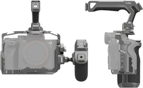 SmallRig 4539 HawkLock Quick Release Advanced Cage Kit for Sony Alpha 7R V, Kit carcasa camera foto video mirrorless cu maner