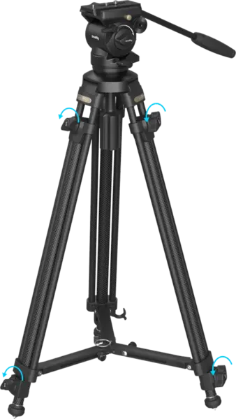 SmallRig 4685 Lightweight Video Carbon Fiber Tripod Kit AD-50, Trepied foto video carbon