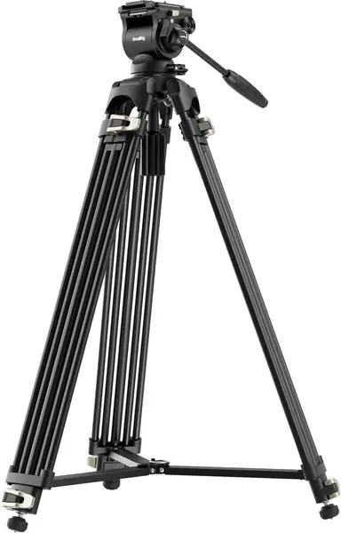 SmallRig 4686 Trepied Video Aluminiu Heavy-Duty AD-01S, Cap Fluid, Sarcina 6 kg, Inaltime 187 cm, Compatibil DJI RS si Manfrotto