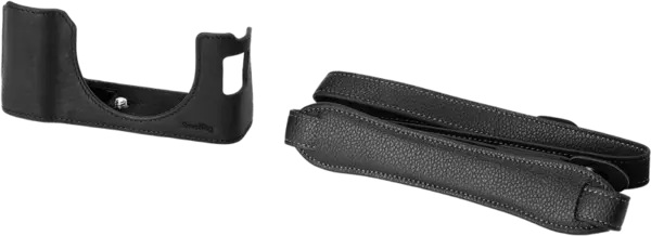 SmallRig 4700 Leather Half Case Kit for FUJIFILM X100VI (Black), Carcasa si curea piele camera foto video mirrorless