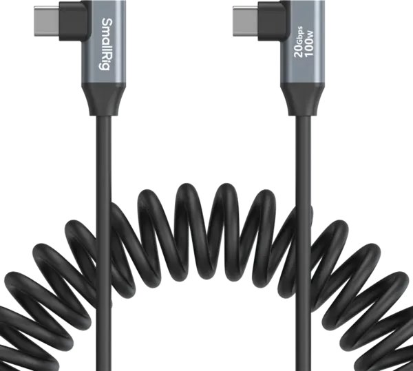SmallRig 4793 USB-C Angled to USB-C Angled Coiled Data Cable
