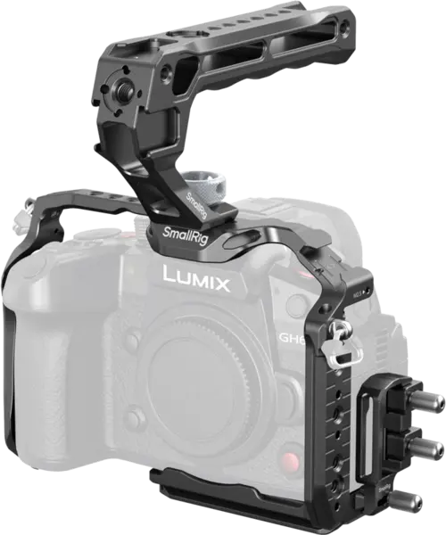 SmallRig 4825 HawkLock Quick Release Cage Kit for Panasonic Lumix GH7 / GH6, Kit carcasa camera foto video mirrorless cu maner