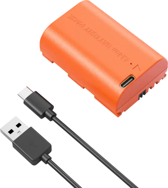 SmallRig 4968 LP-E6NH USB-C Rechargeable Camera Battery Orange, Acumulator dedicat Canon
