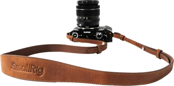 SmallRig 5209 Universal Leather Camera Shoulder Strap Brown, Curea umar camera foto din piele