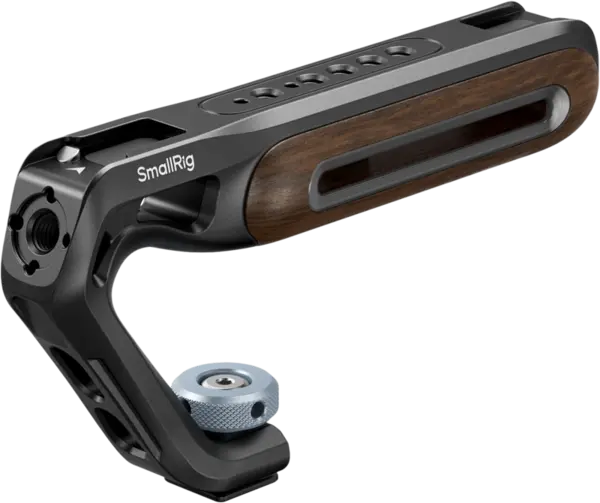 SmallRig 5250 Wooden Top Handle with Cold Shoe Mount