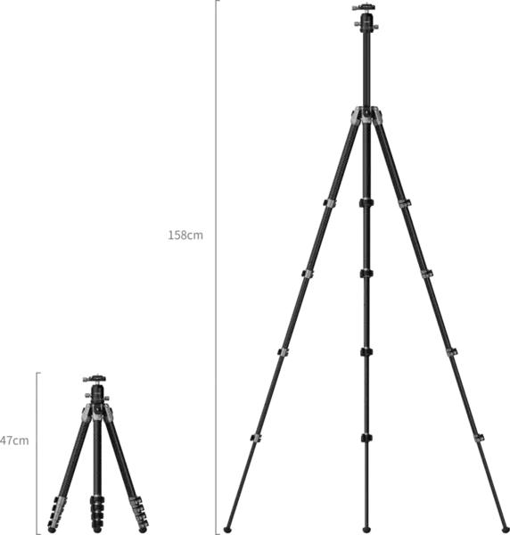SmallRig 5478 Portable Photo Carbon Fiber Tripod