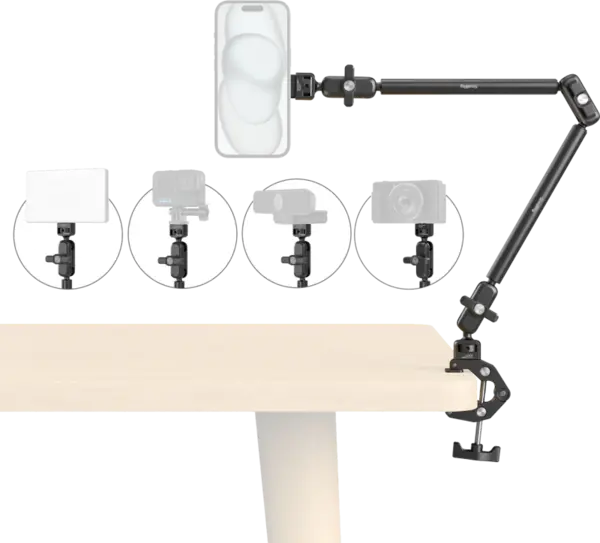 SmallRig 5626 Desktop Magic Arm with Crab-Shaped Clamp Kit (MagSafe-Compatible Edition)