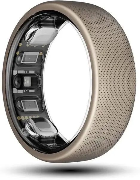 Smart Ring Amazfit Helio Ring, marimea 10, Bluetooth, 10 ATM, Titan (Auriu)