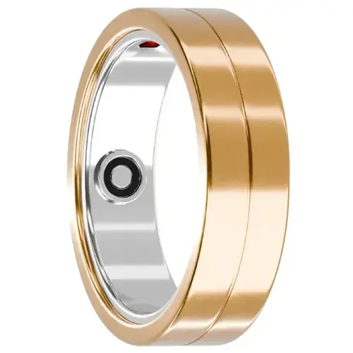 Smart ring Maxcom mRing MR100, Marimea 9, Bluetooth, GPS, Android/iOS, Monitorizare activitate, IP68 (Auriu)