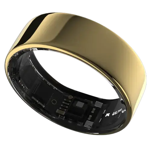 Smart Ring Ultrahuman Ring Air UHRA-AG-14, Bluetooth BLE5, HRV, VO2 Max, Android/iOS, Monitorizare ritm cardiac, Saturatie Oxigen, Autonomie 6 zile, 24.91 mm (Auriu)