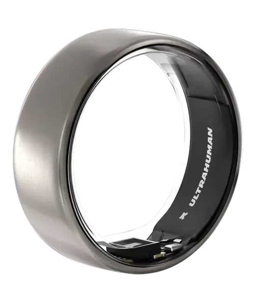 Smart Ring Ultrahuman Ring Air UHRA-NT-10, Bluetooth BLE5, HRV, VO2 Max, Android/iOS, Monitorizare ritm cardiac, Saturatie Oxigen, Autonomie 6 zile, 20.65 mm (Titan)