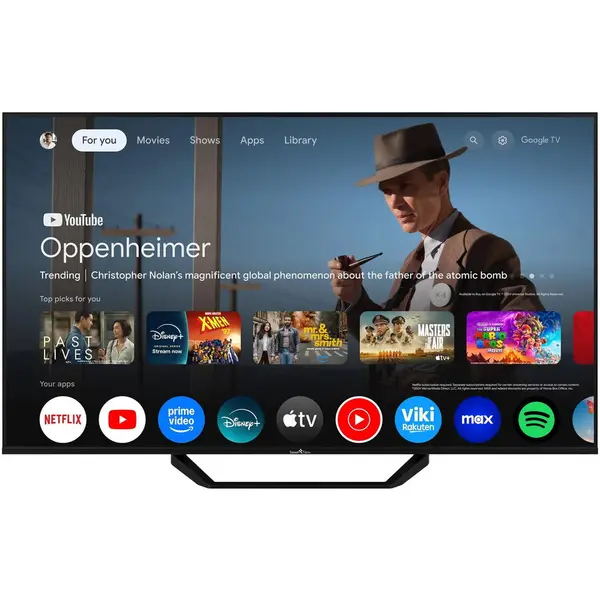 Smart Tech Televizor QLED Smart Tech 55QG06K, 139 cm, UHD 4K Google TV, Wi-Fi, Bluetooth, Dolby Audio, Negru