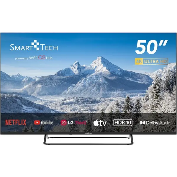 Smart Tech Televizor SmartTech LED 50UW02V, 126 cm, Smart WebOS, 4K Ultra HD, Clasa E