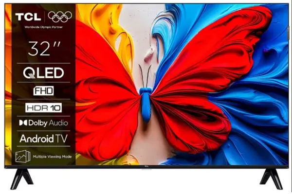 Smart TV TCL - 32S5K, 32'', QLED, 2K FHD, HDR10, Dolby 2x8W, Android TV, negru