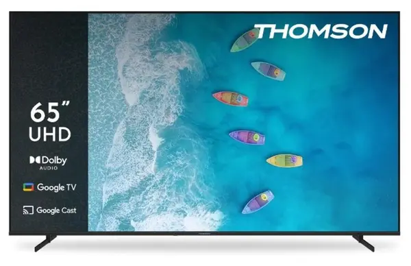 Smart TV Thomson - 65UG4S15, 65'', 4K, UHD, HDR10, 2x10W, Google TV, Hotel mode, negru