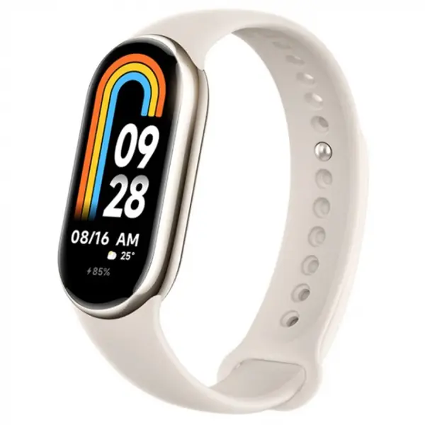 Smartband Xiaomi Mi Band 8 Gold, AMOLED 1.62 , Ritm cardiac, Oxigen, Calorii, Pasi, Somn, 150+ moduri sport, 190mAh