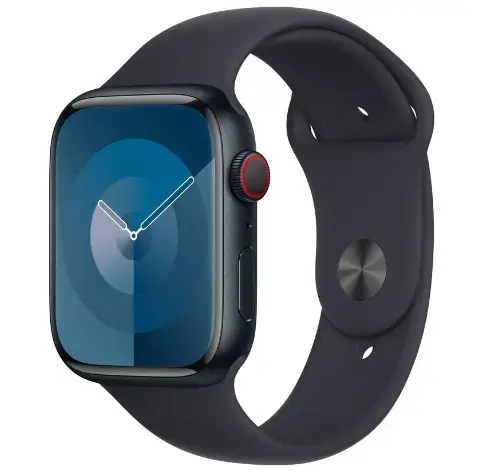 Smartwatch Apple Watch 9 GPS + Cellular, 45mm Midnight Aluminium Case, Midnight Sport Band - M/L