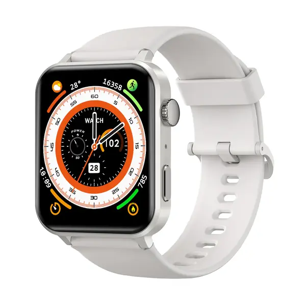 Smartwatch Blackview R30 Max, Alb, Ecran TFT Touch 1.91 , Asistent Vocal, Lanterna LED, Puls, Oxigen, Somn si Presiune, 450mAh