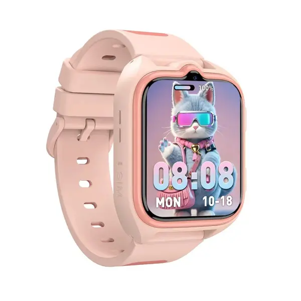 Smartwatch Blackview Z30 Roz, 4G, 1.75 TFT, Pozitionare GPS+WiFi+LBS, Apel Video 4G, SOS, Control parental, 800mAh, pentru copii
