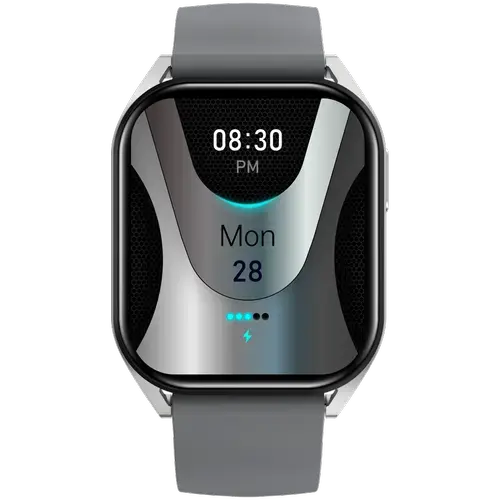Smartwatch CANYON Chatter SW-58, Ecran IPS 1.8inch, Apel Bluetooth, Asistent vocal cu AI, Android/iOS, 123 moduri sport, Monitorizare sanatate, Waterproof IP67 (Argintiu/Gri)