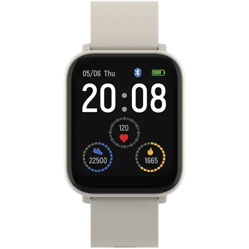 Smartwatch CANYON Easy SW-54, Ecran IPS 1.7inch, Android/iOS, Masurare ritm cardiac, Inregistrare somn, Control camera si muzica, IP68 (Bej)