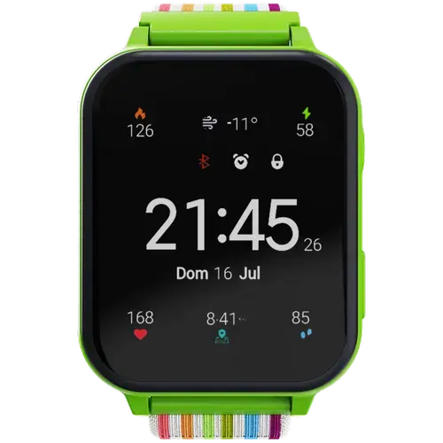 Smartwatch copii CANYON Alfie KW-37 Study&Game, Ecran IPS 1.69inch, 512MB Flash, 16 jocuri, Camera, IP66 (Verde)
