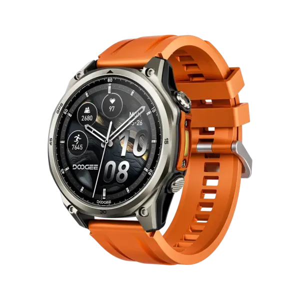 Smartwatch DOOGEE Anywise W1 Pro, Auriu, Ecran 1.43 AMOLED, GPS Dual Band, 170+ Moduri Sport, Monitorizare Sanatate, 5ATM Waterproof, Bluetooth, Compatibil Android iOS