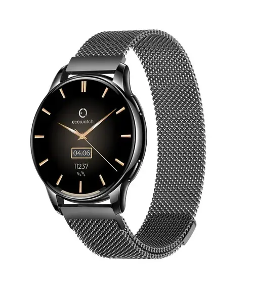 Smartwatch EcoWatch 3, 1.32inch AMOLED, Ritm cardiac, Monitorizare somn, Rezistenta la apa IP67 (Negru)