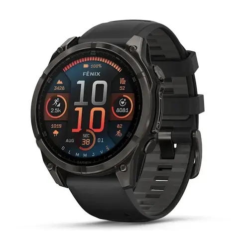 Smartwatch Garmin fenix 8, 47mm, Ecran AMOLED 1.4inch, Bluetooth®, ANT+®, Wi-Fi®, 32GB Flash, 10 ATM (Negru)