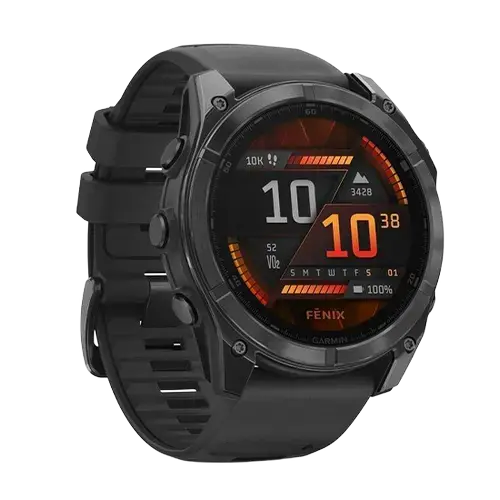 Smartwatch Garmin Fenix 8, 51mm, Ecran AMOLED 1.4inch, Wi-Fi, GPS, 32GB Flash, Silicone Band, 10 ATM (Gri)