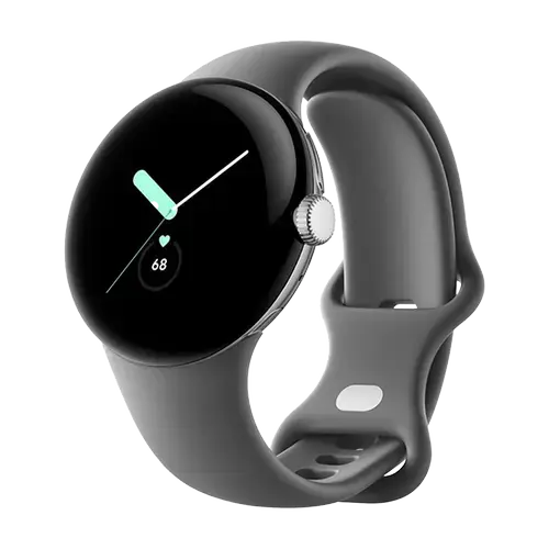Smartwatch Google Pixel Watch LTE, Procesor Exynos 9110, Display AMOLED 1.2inch, 2GB RAM, 32GB Flash, Bluetooth, Wi-Fi, GPS, NFC, Rezistent la apa, 4G Android (Gri/Argintiu)