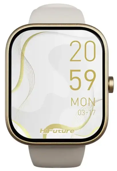 Smartwatch HiFuture LUME, carcasa aluminiu, Apeluri Bluetooth, pana la 7 zile autonomie, 1 ATM (Auriu)