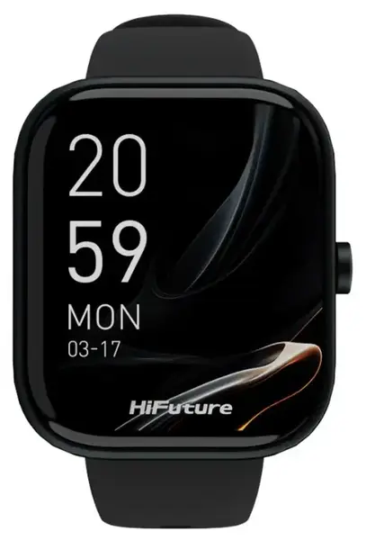 Smartwatch HiFuture LUME, carcasa aluminiu, Apeluri Bluetooth, pana la 7 zile autonomie, 1 ATM (Negru)
