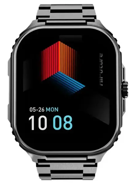 Smartwatch HiFuture Ultra3 PRO, Metalic, Ecran Amoled, Apeluri Bluetooth, pana la 10 zile autonomie, IP68, Syntra AI (Negru)