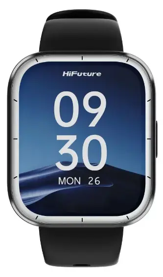 Smartwatch HiFuture ZONE3, Ecran IPS 1.85inch, carcasa aluminiu, Apeluri Bluetooth, pana la 7 zile autonomie, 1 ATM (Negru)