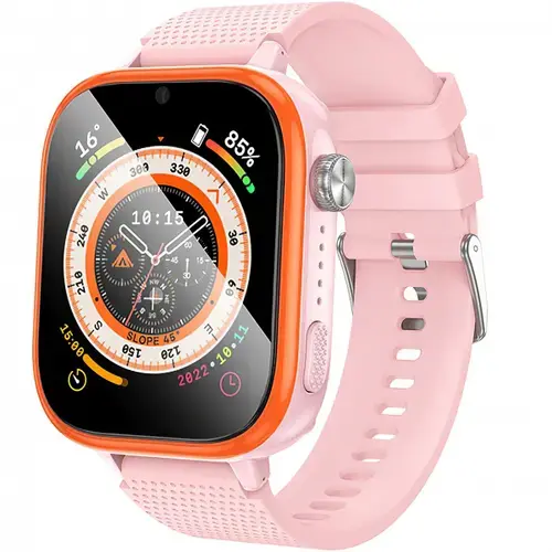 Smartwatch HOCO Y101 Kids Call, Bluetooth, Ecran 2.5D 1.83inch, 1GB RAM, 16GB Flash, GPS, Wi-Fi, 4G microSIM (Roz)