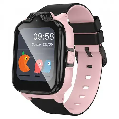 Smartwatch HOCO Y104 Kids Call, Ecran HD 1.69inch, Camera 8MP, GPS, Wi-Fi, IP65, 4G microSIM (Roz/Negru)