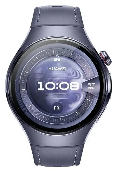 Smartwatch Huawei Watch 5, 46mm, Ecran AMOLED 1.5inch, Bluetooth, NFC, GPS, ECG, 5 ATM, Bratara Compozit (Violet)