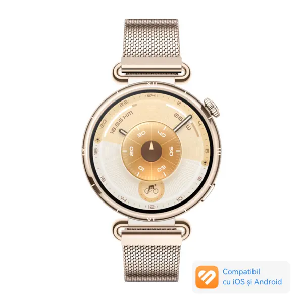 Smartwatch Huawei Watch GT 6, 41mm, Gold Stainless Steel Case, Gold Milanese Strap