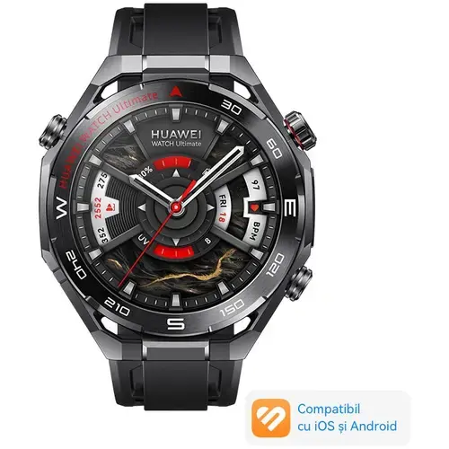 Smartwatch Huawei Watch Ultimate 2, Ecran Hybrid LTPO 1.5inch, Wi-Fi, Bluetooth, NFC, GPS, IP69 20 ATM (Negru)