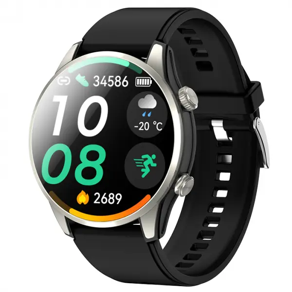 Smartwatch iSEN G1000 Gri, 1.43 AMOLED, Moduri sport, Pozitionare GPS si Beidou, Monitorizare sanatate si somn, Apel Bt, Asistent Vocal, Monitorizare menstruala
