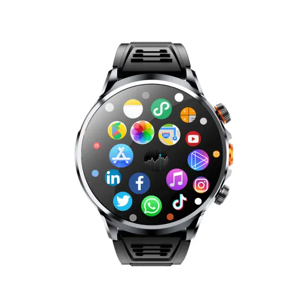 Smartwatch iSEN H18, Negru, 4G LTE, Ecran 1.85 IPS 360A 360, 3GB RAM, 32GB ROM, Camera 2MP, GPS, WiFi, Bluetooth, Nano SIM
