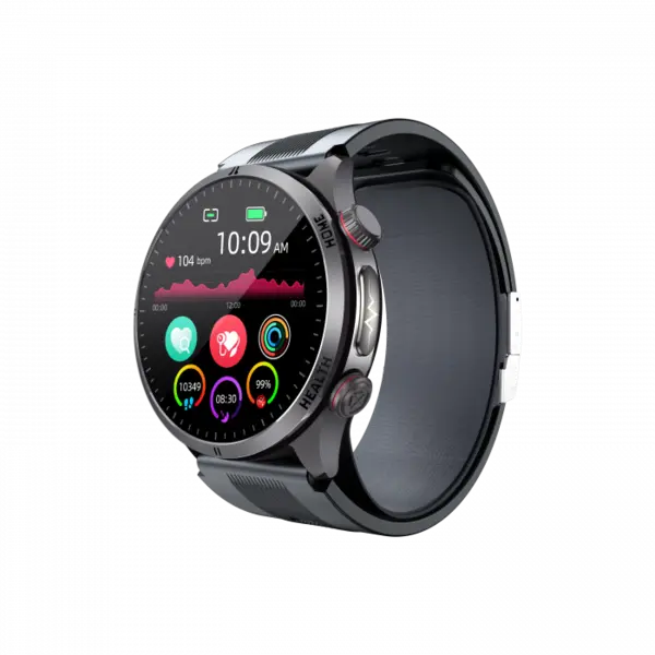 Smartwatch iSEN S26 Negru, 2.06 AMOLED, Tensiometru cu pompa si airbag, ECG, Monitorizare glicemie, oxigen, temperatura si somn, Moduri sport, Apel BT, Control muzica, Prognoza meteo, NFC, 530mAh
