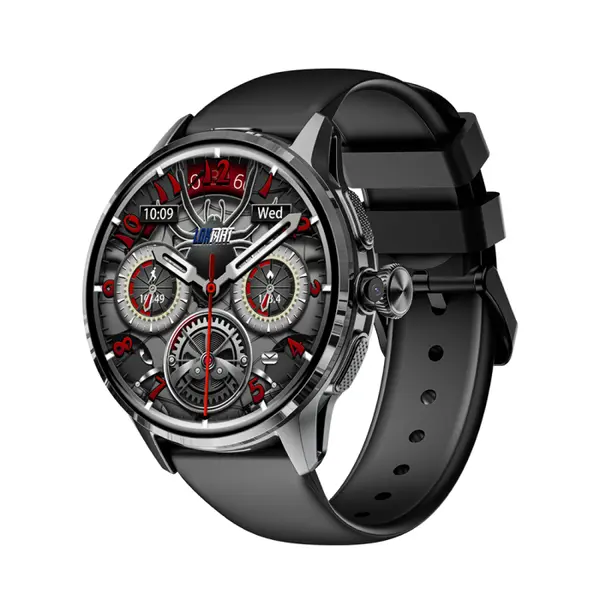 Smartwatch Lokmat Appllp 3, Negru, 4G LTE, Apeluri, Nano SIM, Ecran 1.6 AMOLED, 3GB RAM + 32GB, Camera Rotativa 2MP, GPS, NFC, Monitorizare Ritm Cardiac