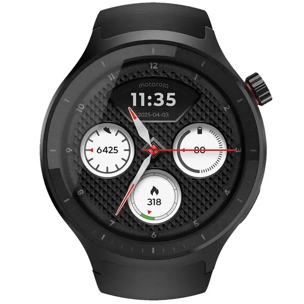 Smartwatch Moto Watch Negru, Silicone Band Volcanic Ash