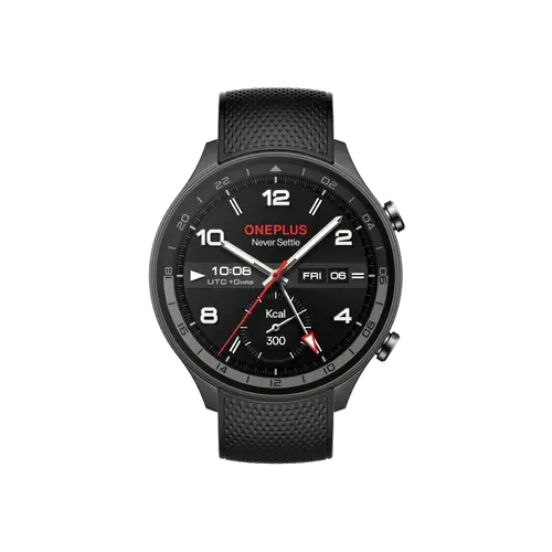 Smartwatch OnePlus Watch 2R, Ecran AMOLED 1.43inch, Procesor Snapdragon W5 Gen 1, 2GB RAM, 32GB Flash, Wi-Fi, Bluetooth, GPS, NFC (Gri)