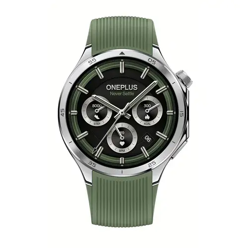 Smartwatch OnePlus Watch 3, Ecran LTPO AMOLED 1.5inch, Procesor Snapdragon W5, 32GB Flash, Bluetooth, NFC, Wi-Fi, IP68 5 ATM, Wear OS (Verde)