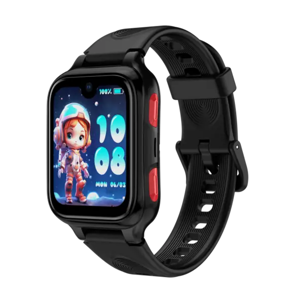 Smartwatch pentru copii LAGENIO K9 2026, Negru, 4G, 1.78 AMOLED, 1 GB RAM, 8GB ROM, Camera 5MP, Android 8.1, Tracking GPS, Apel Video, SOS, Control Parental, Asistent AI, 700mAh