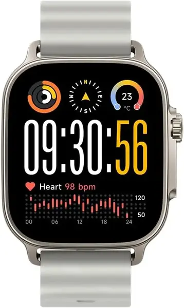 Smartwatch Realme Watch 5, Ecran AMOLED 1.97inch, NFC, GPS, Autonomie pana la 20 de zile, Peste 100 moduri sport, IP68 (Argintiu)