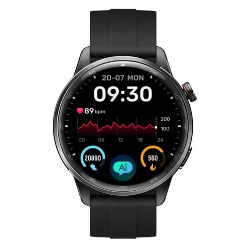 Smartwatch Realme Watch S2, Ecran AMOLED 1.43inch, Peste 150 fete de ceas, Apel Bluetooth, Monitorizare sanatate, IP68 (Negru)